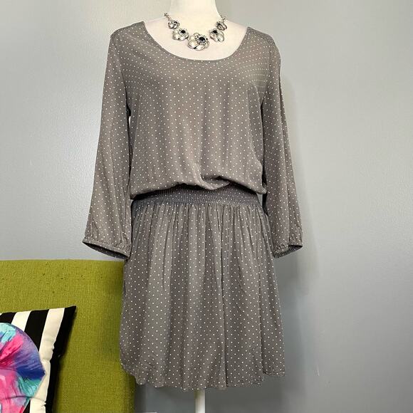 Soft Joie Zandi Gray Star and Moon Smocked Waist Dress - Picture 1 of 5